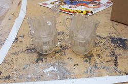 Wavy Glass Punch Cups