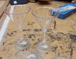 Light up martini cups