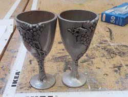metal wine goblets