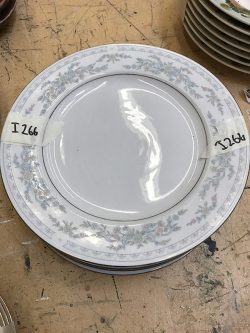 Pale floral plates