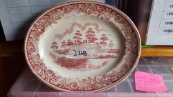Red serving plate
