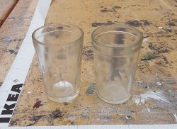 Set of plain shot glasses