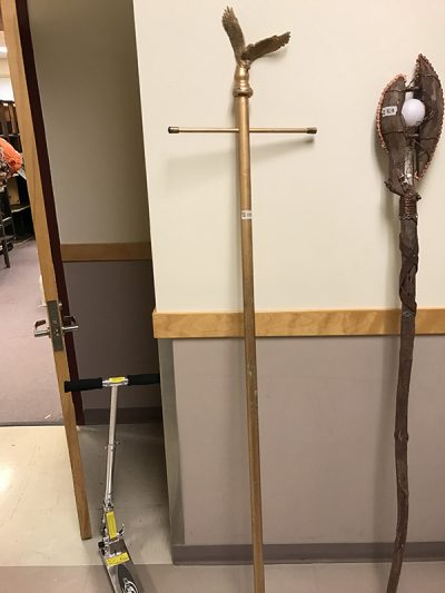 Flag Pole w/ eagle on top 68"