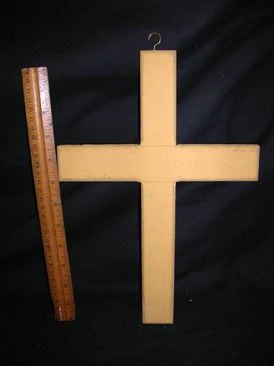 Cross, large, yellow wood