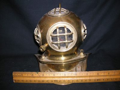 Brass old school diving helmet
