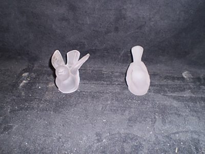 Clear glass birds