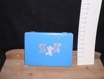 Bright blue jewelry box