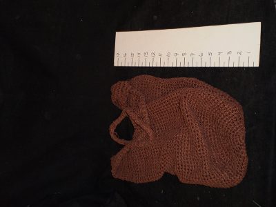 Brown macramé bag large