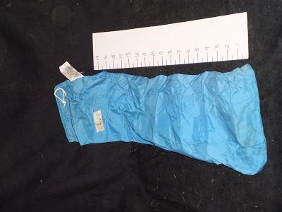 Blue nylon tent peg bag