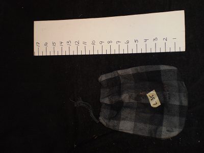 Flannel drawstring bag