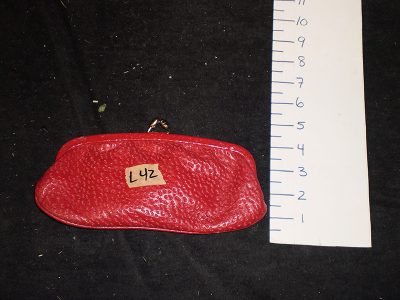 Red snap wallet large