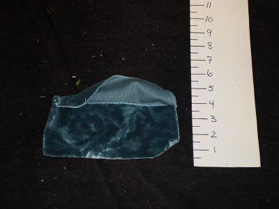 Blue velvet pouch