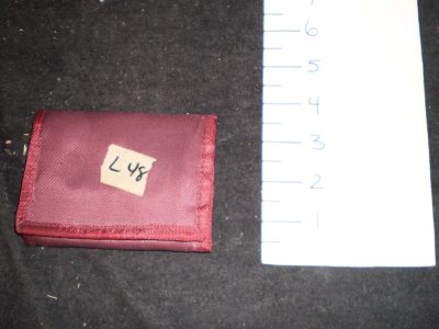 Burgundy nylon wallet