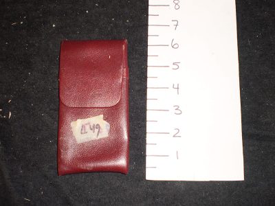 Burgundy glass case