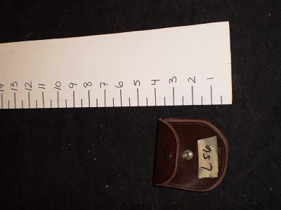 Coin purse brown leather