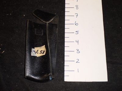 Black leather cell phone case