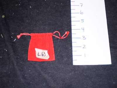 Small red velvet drawstring bag