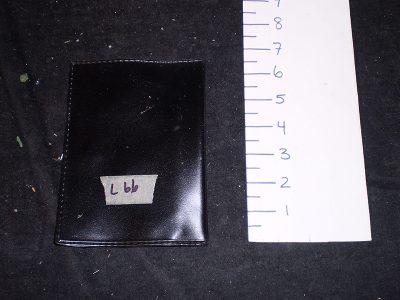Large black leather billfold