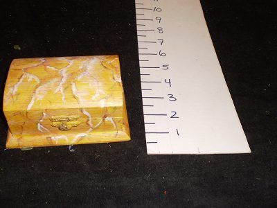 Small wooden marble lock box