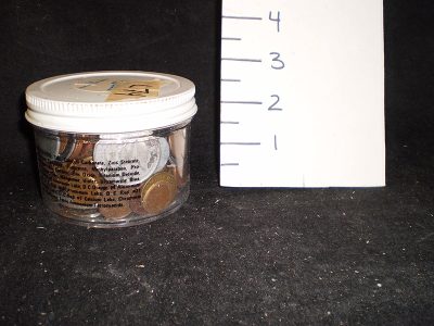 Jar of mixed coins