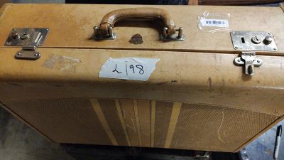 Cream- brown Suit case