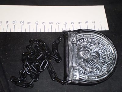 Small gothic pouch w/chain
