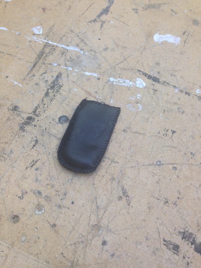 Small Black Leather Pouch