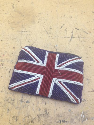 Union Jack Beaded Coin Purse
