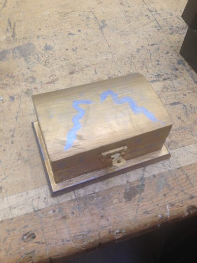 Gold Painted Jewellery Box
