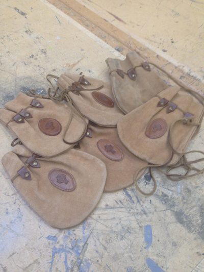 Leather Pouches with Emblems