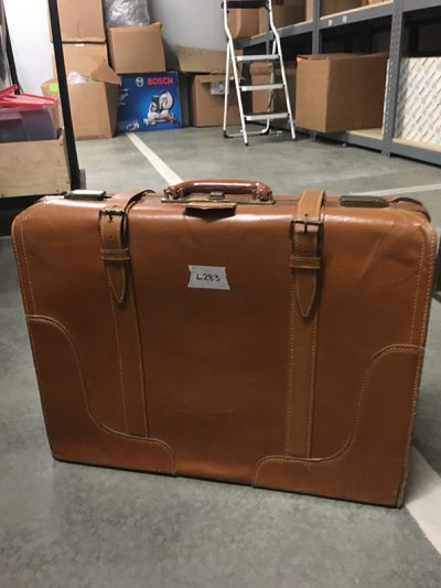 Caramel brown suitcase