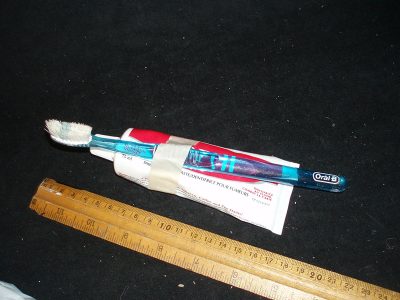 Smokers toothpaste and brush
