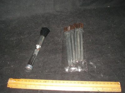 Makeup brushes silver