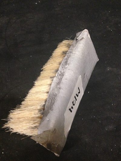 Grey Leather Handled Brush