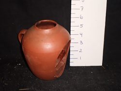 Ceramic big brown jug/with handle for candle