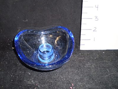 Blue clear glass candle holders stand