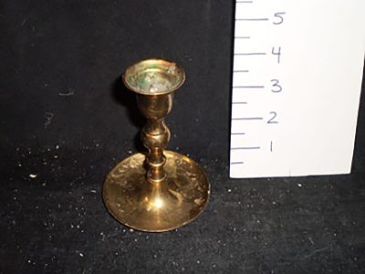 Brass candlestick round base