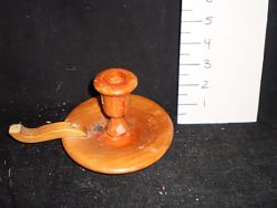 Candlestick holder, wooden with broken handle