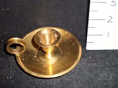Brass candle holder base with handle