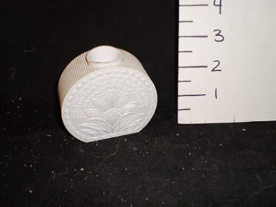 Candleholder, ink bottle plastic white shaped