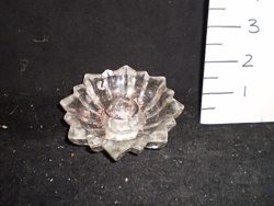 Clear glass candle holder bottom
