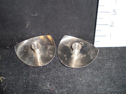 Small stainless steel Danish modern candle holders