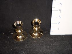 Plastic golden candle holders