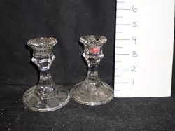 Candle holders glass circular