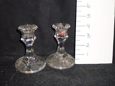 Candle holders glass circular