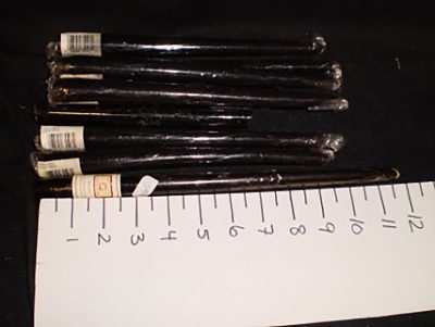 Black taper candles