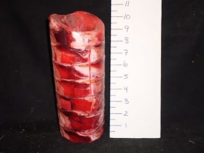 10” Red/black/brown candle