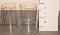 Cylinder glass candle holders two sizes