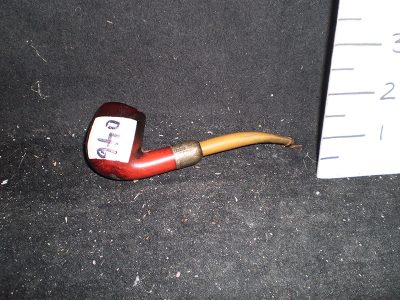 Pipe, rose, w/ silver band