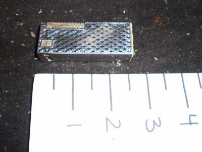 Cigarette lighter, rectangular, silver, “super”